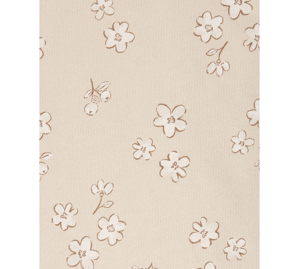 Carter's Toddler Girls Floral-print Pullover Top & Stretch Leggings, 2 Piece Set In Sand