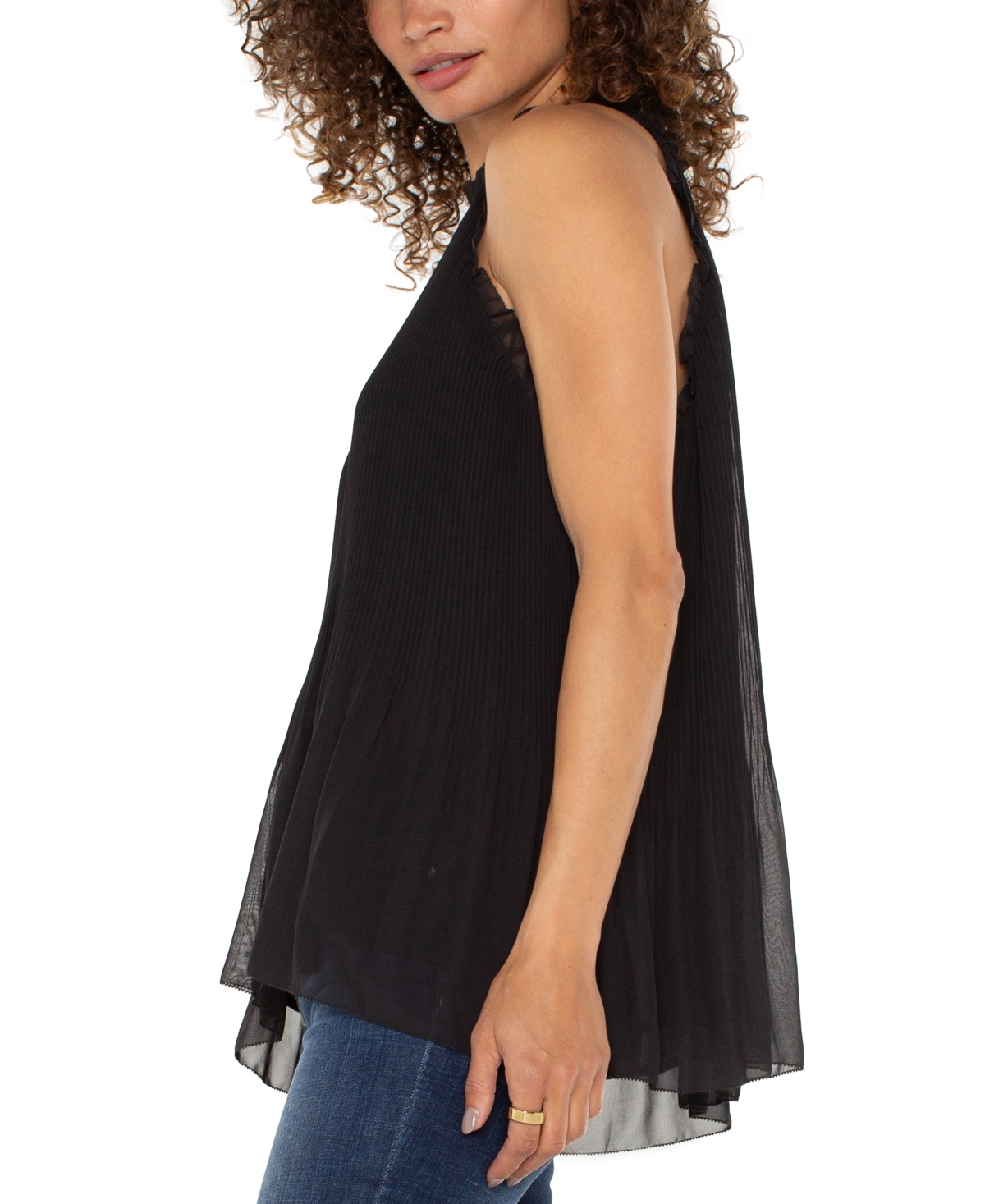 Liverpool Los Angeles Women's Sleeveless Pleated Top