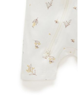 Baby Boy and Baby Girl Short Sleeve Zip Coveral