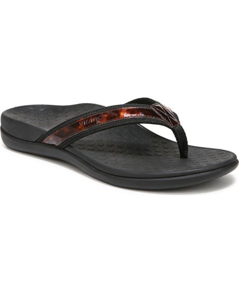 Женские сандалии Vionic Tide Thong, цвет: Чёрный