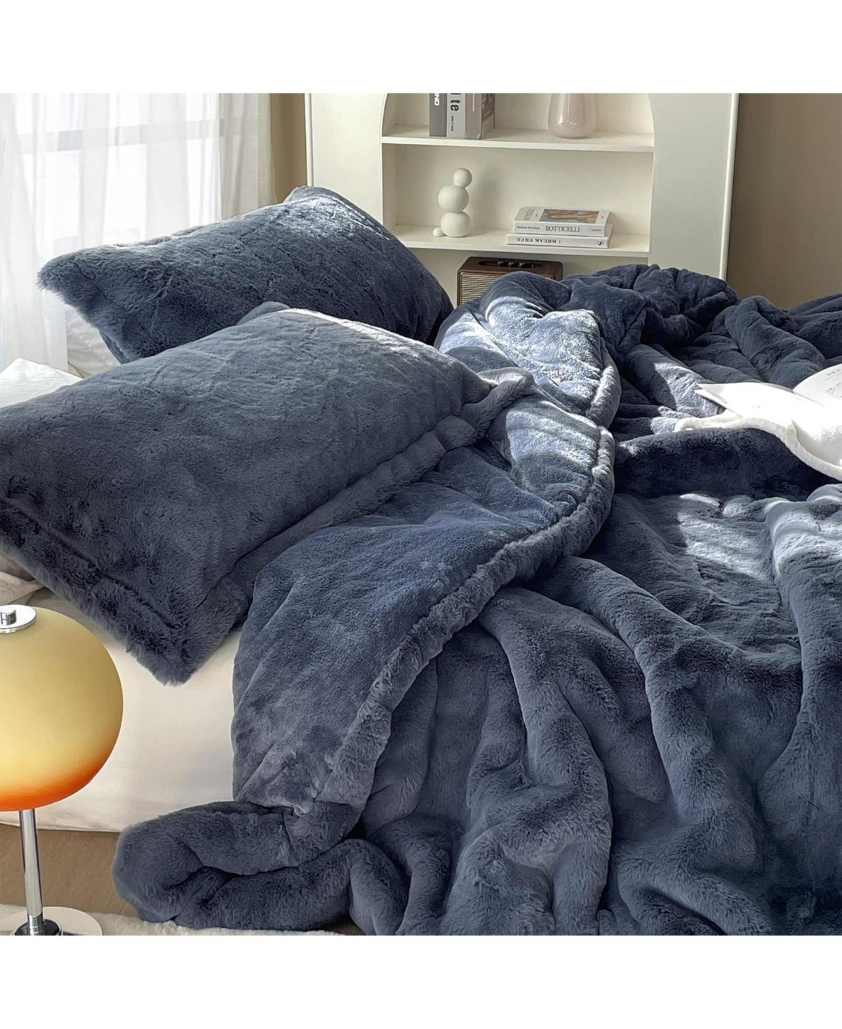 Coma Inducer Chunky Bunny Oversized Comforter Set -- Blue steel