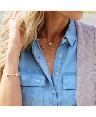 Gold Filled Dainty Chain With 4mm Freshwater Pearls Necklace