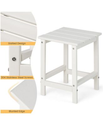 14 Inch Square Weather-Resistant Adirondack Side Table