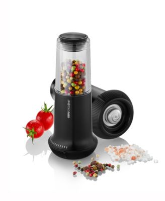 GEFU Stainless Steel With Ceramic Grinder Black Finish Salt or Pepper Mill