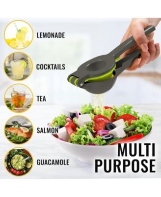 2-in-1 Metal Manual Lemon Squeezer – Sturdy Hand Juicer for Max Extraction