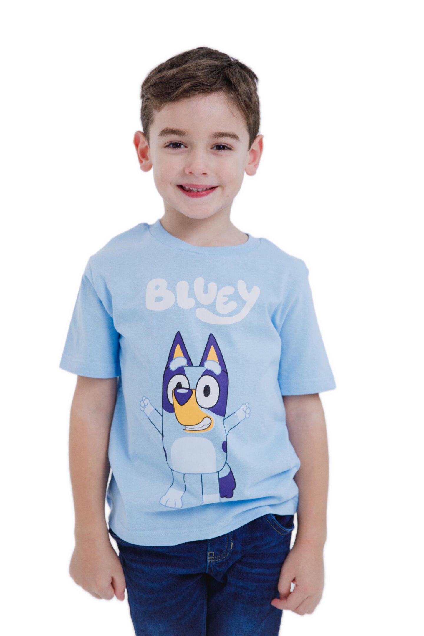 Футболка Bluey Short Sleeve для мальчиков-малышей, цвет: Светлый синий — фото 2