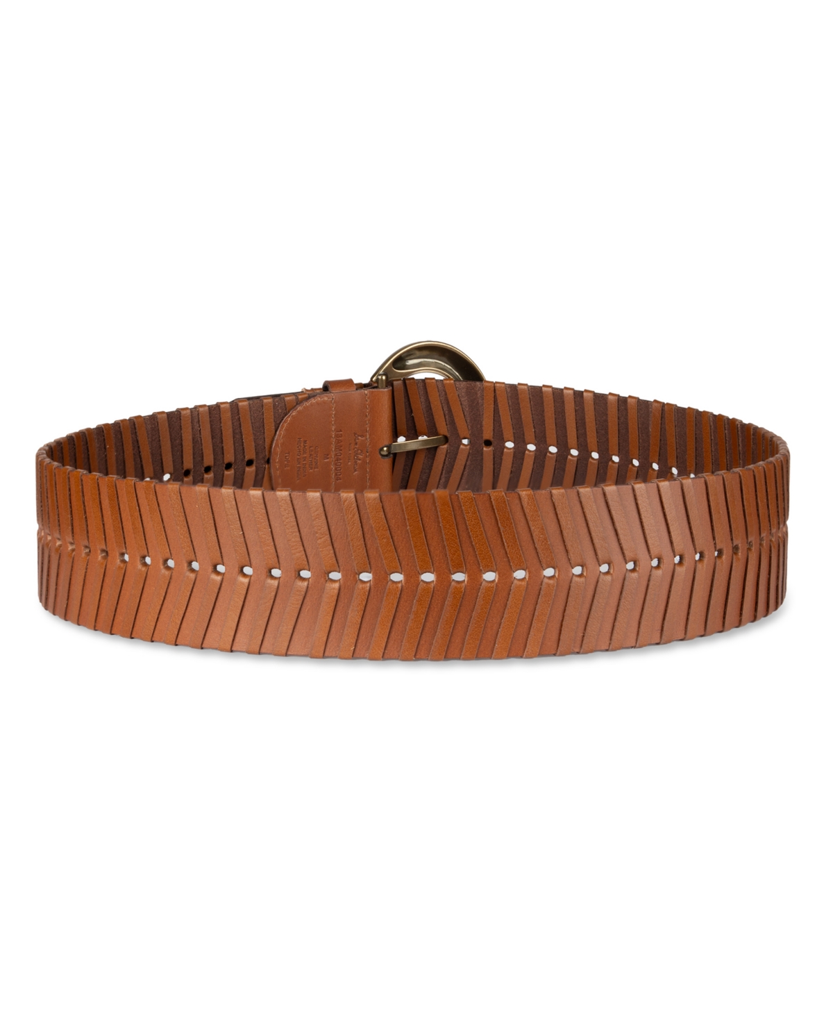 Shop Sam Edelman Women's Wide Width Laced Woven Leather Belt In Tan