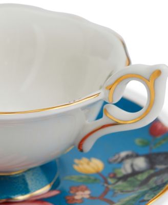 Wonderlust Sapphire Garden 2 Piece Teacup Saucer Set