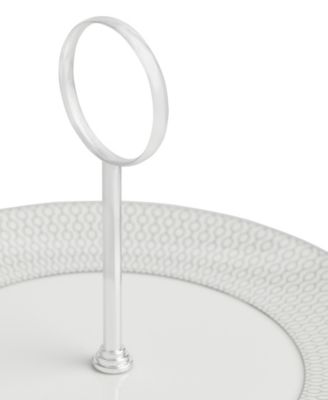 Gio Platinum Cake Stand, 2 Tier
