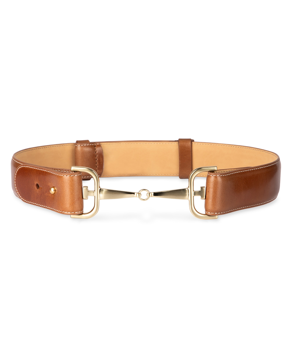 Sam Edelman Women's Horse Bit Buckle Waist Belt In Tan