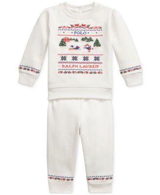 Polo Ralph Lauren - Baby Fleece Peached Piece-Dyed Sweatshirt & Pants, 2 Piece Set