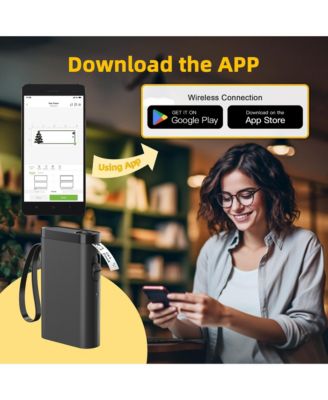 Label Maker Machine with Tape, P21 Bluetooth Label Printer, Wireless Mini Label Makers with Multiple Templates for Organizing Office Home