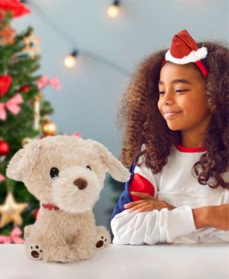 10" Golden Retriever with Christmas Hat Plush Toy, Created for Macy's