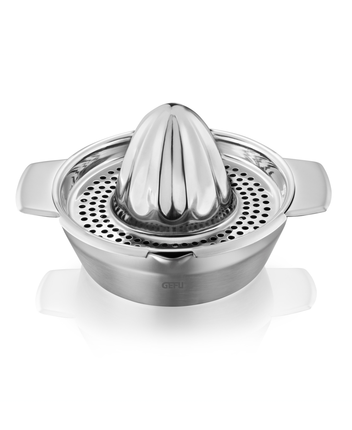 Gefu Stainless Steel Citrus Press And Strainer In Silver