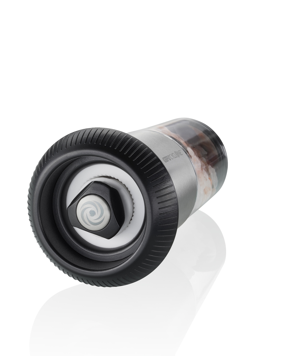 Gefu Stainless Steel With Ceramic Grinder Satin Finish Medium Salt Or Pepper Mill In Silver