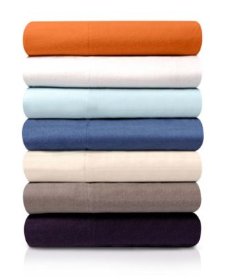 Paisley or Solid Flannel Cotton Deep Pocket Sheet Set