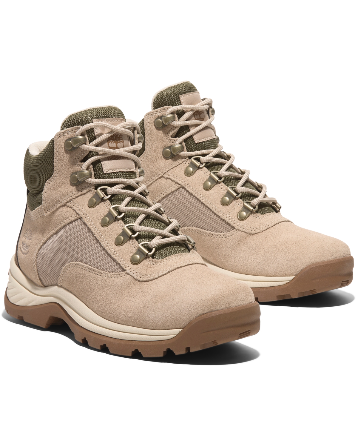 Timberland Ledge Mid Waterproof Hiking Boot In Light Beige Suede