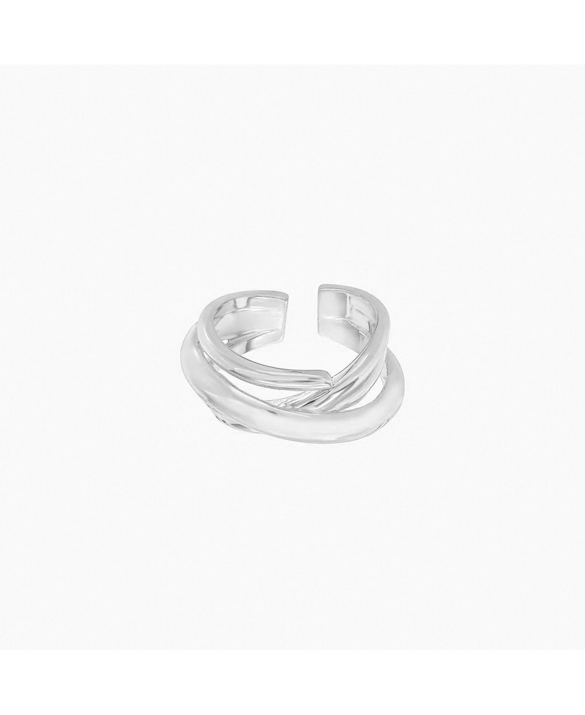 Coco Multi Layer Open Ring - White gold
