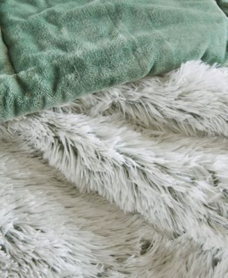 Malea Shaggy Faux-Fur 3-Pc. Comforter Set, Full/Queen