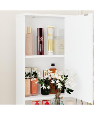 White Makeup Vanity Table Dressing Desk W/3-Mirrors,Lighted Mirror, Drawers, Hidden Storage Shelves Carved Metal Handles