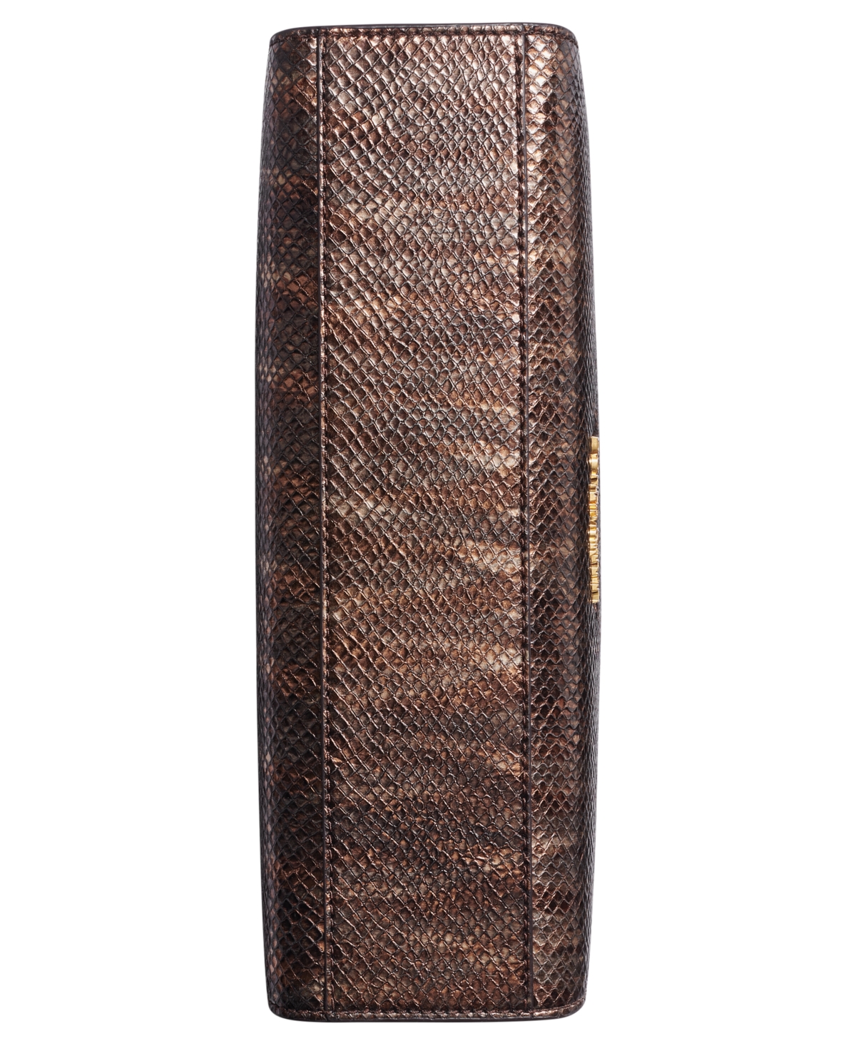 Donna Karan New York Metallic Snake Commack Triple Compartment Clutch