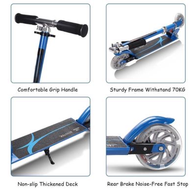 Folding Aluminum Kids Kick Scooter with LED Lights