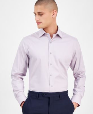 Men's Slim-Fit Temperature Regulating Solid Dress Shirt, Created for Macy's