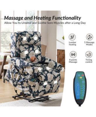 1 piece Polyester Ruprecht Farmhouse Lift Assist Power Recliner chair