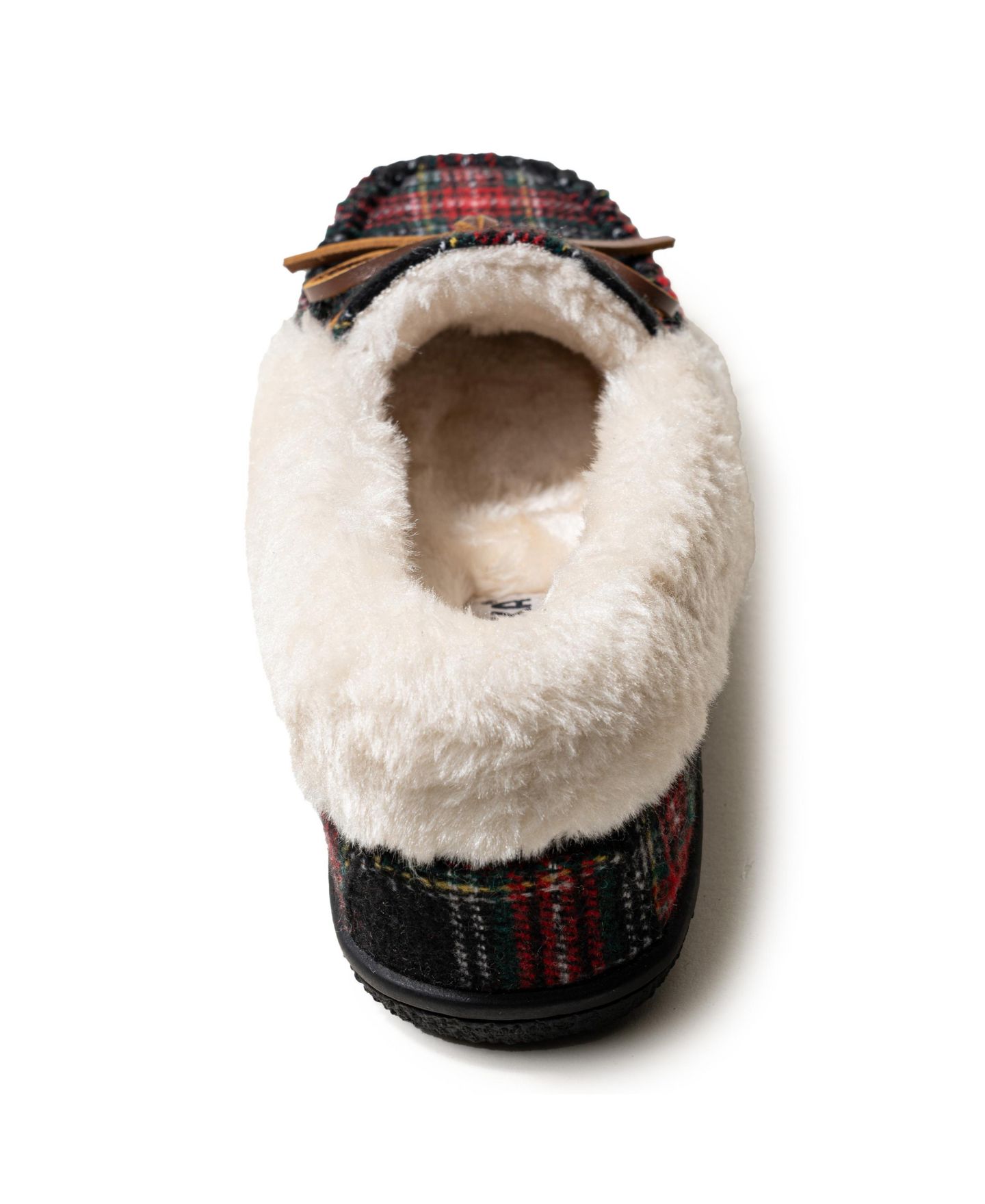 Женские тапочки Minnetonka Camp Collar Moc Slipper, цвет: Чёрный клетчатый — фото 4