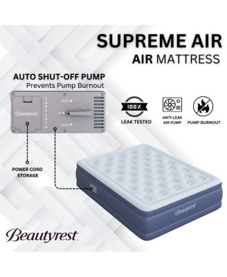 17" Supreme Air Comfort Top Air Mattress with Built-in SureLock Pump and Auto Shut-Off, Full Size, Puncture-Resistant Dura-Vinyl, Raised Edge Support, 100% Leak-Free, 3-Year Warranty, Supports 650 lbs