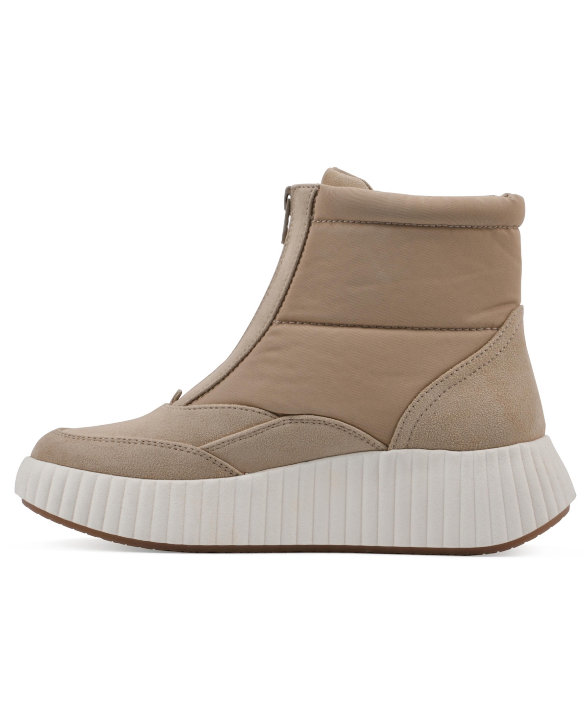 White Mountain Women's Downtown Platform Booties In Sand Multi Smooth