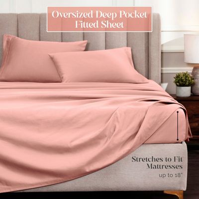 1500 Thread Count Egyptian Cotton Deep Pocket 4 Piece Sheet Set