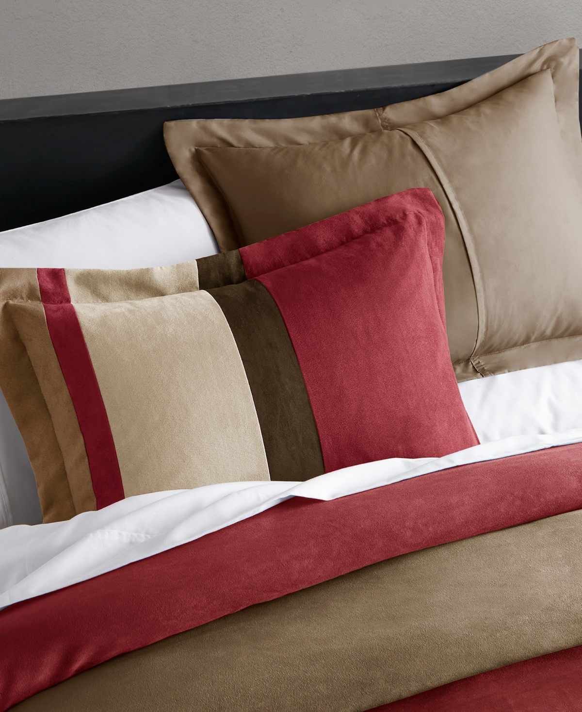 510 Design Boulder Stripe Micro Suede 2-pc. Comforter Set, Twin/twin Xl In Brick
