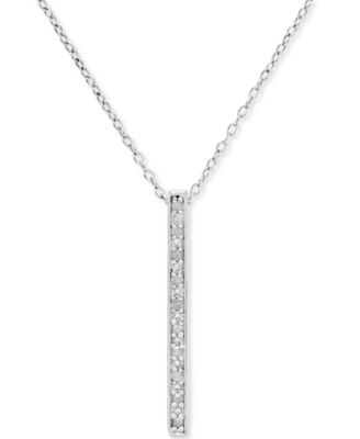 diamond bar pendant