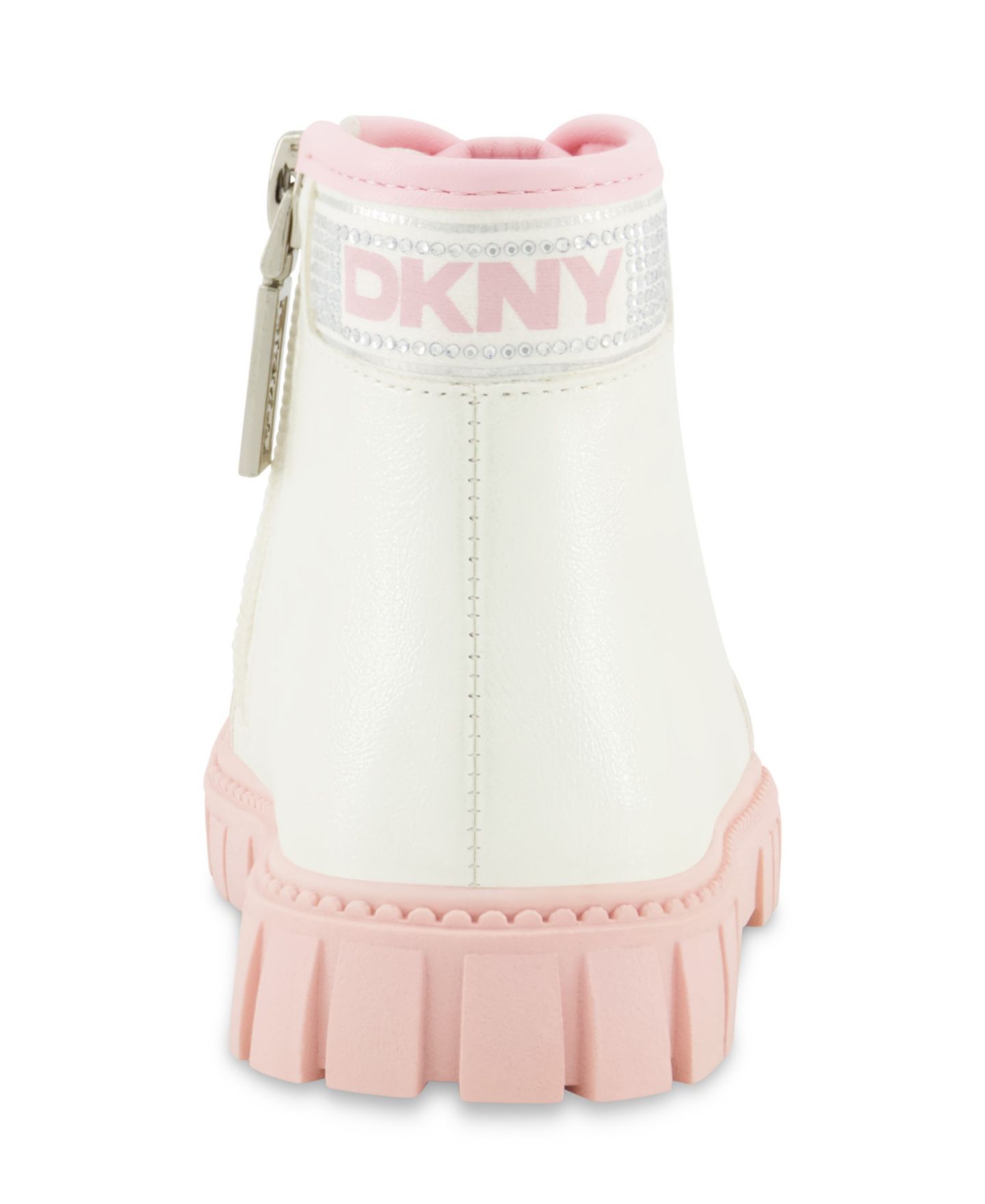 Ботинки DKNY Carrie Logo Stones Combat Boot для девочек-малышей, цвет: Кремовый — фото 6