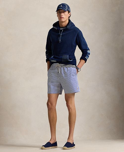 alfani Polo Ralph Lauren Men's 5-3/4" Traveler Classic Striped Swim Trunk Men's Fashion & Accessories