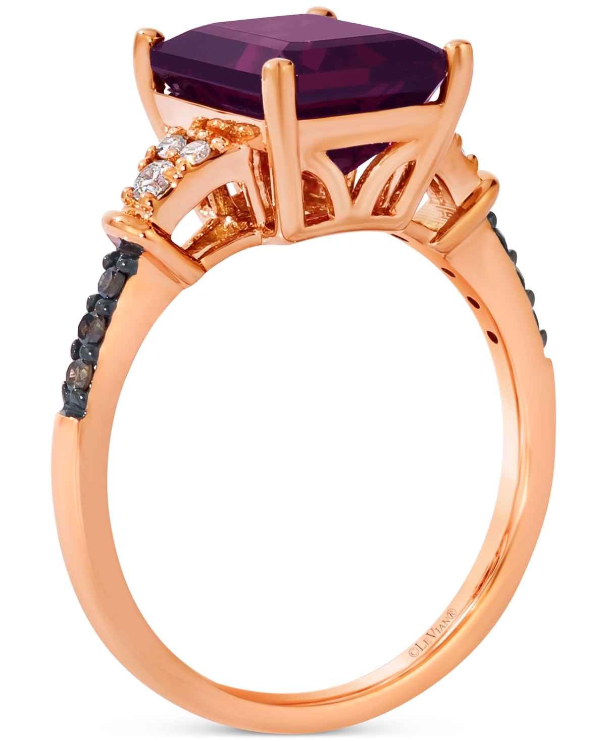 Le Vian Rhodolite (3-5/8 Ct. T.w.) & Diamond (1/6 Ct. T.w.) Statement Ring In 14k Rose Gold In Gold
