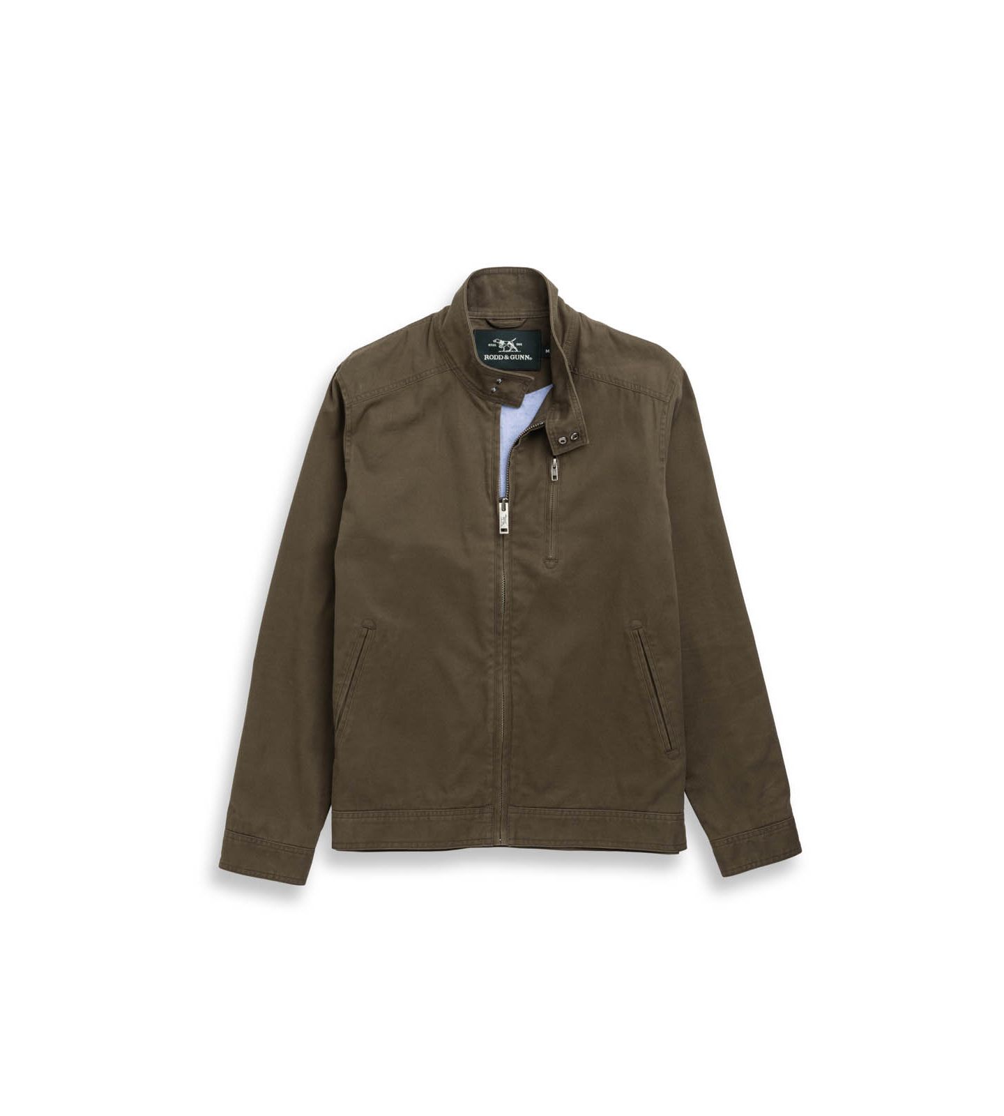 Мужская куртка Rodd & Gunn Armitage Cotton Harrington, цвет: Армейский — фото 5