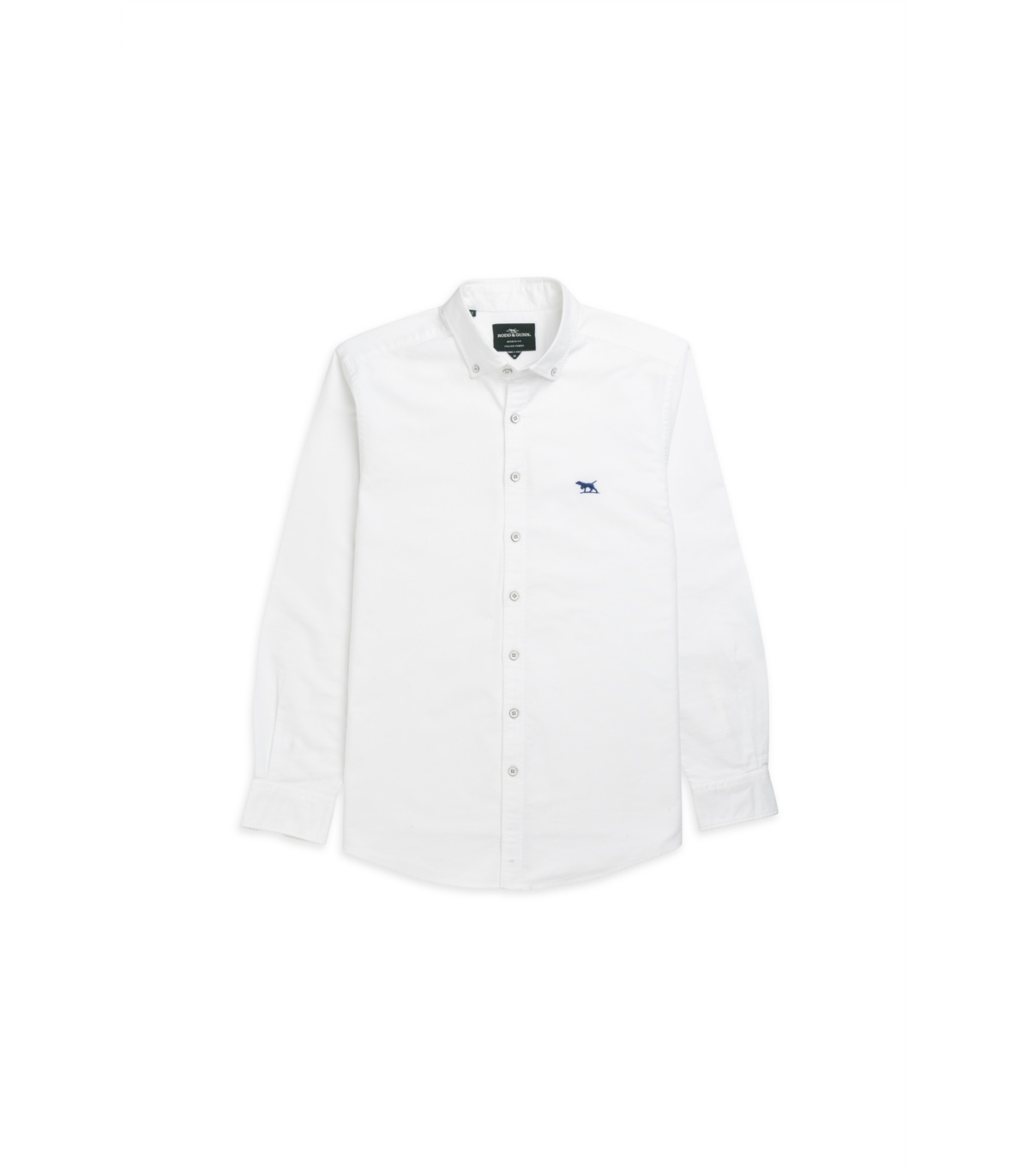 Rodd & Gunn Men's Gunn Oxford Long Sleeve Sports Fit Shirt In White