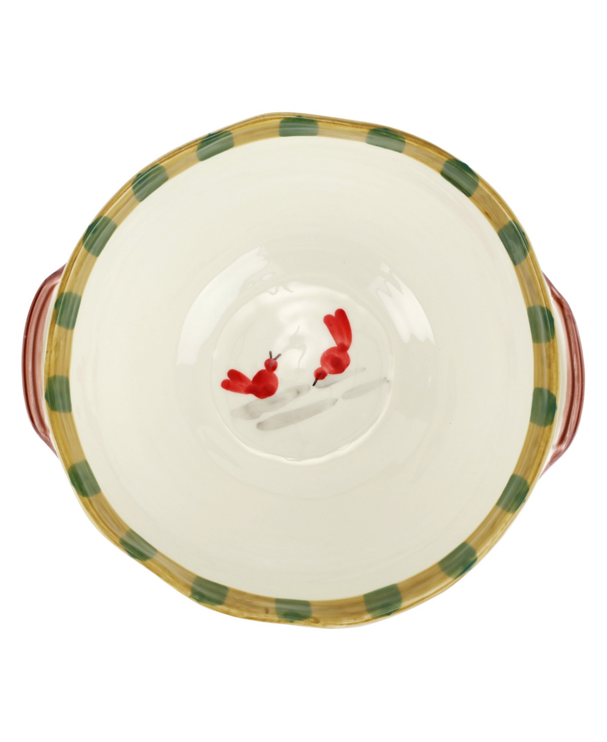 Vietri Old St. Nick Handled Bowl In Multi Color