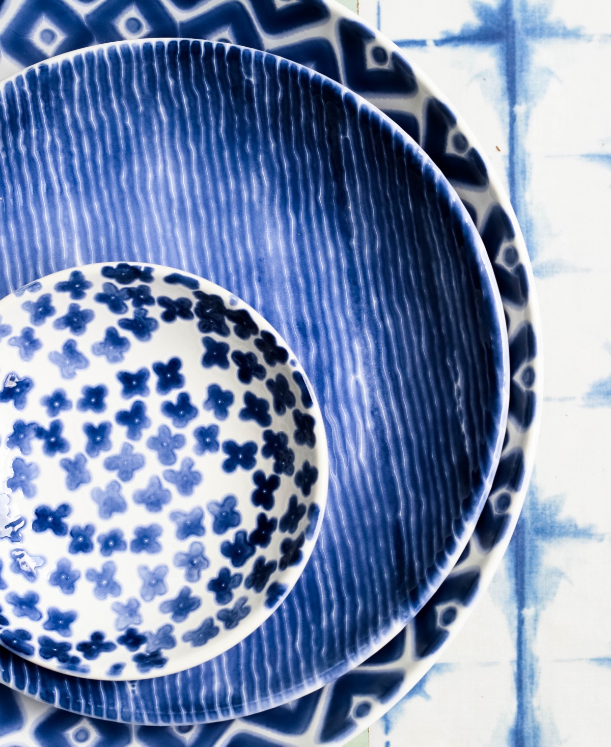 Vietri Viva Santorini Diamond Dinner Plate In Diamond