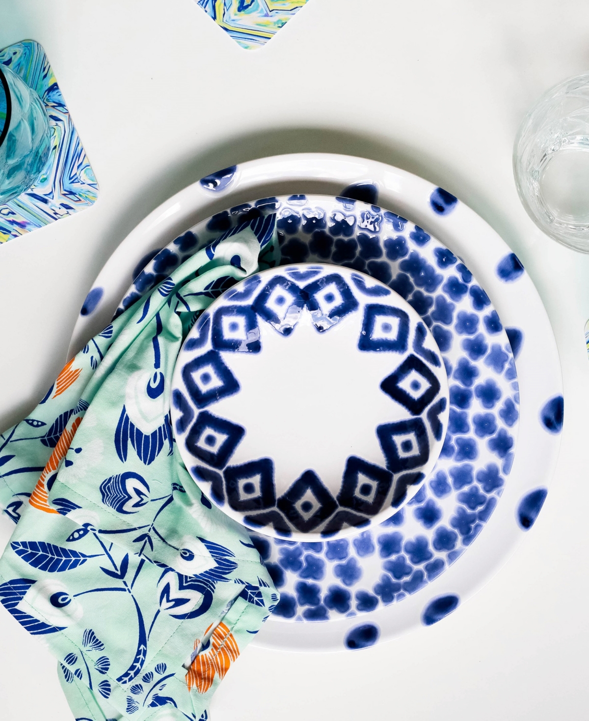 Vietri Santorini Salad Plate In Flower