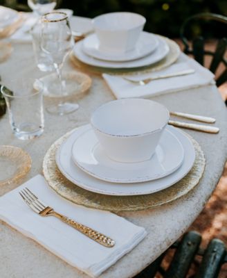 Rufolo Glass Gold Brushstroke Canape Plate 6"