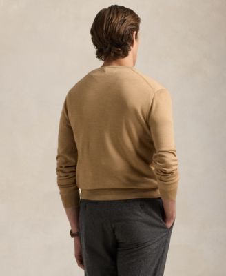 Men's Washable Wool V-Neck Sweater