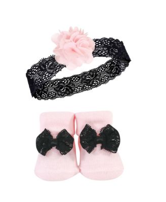Baby Girls 10Pc Headband and Socks Set