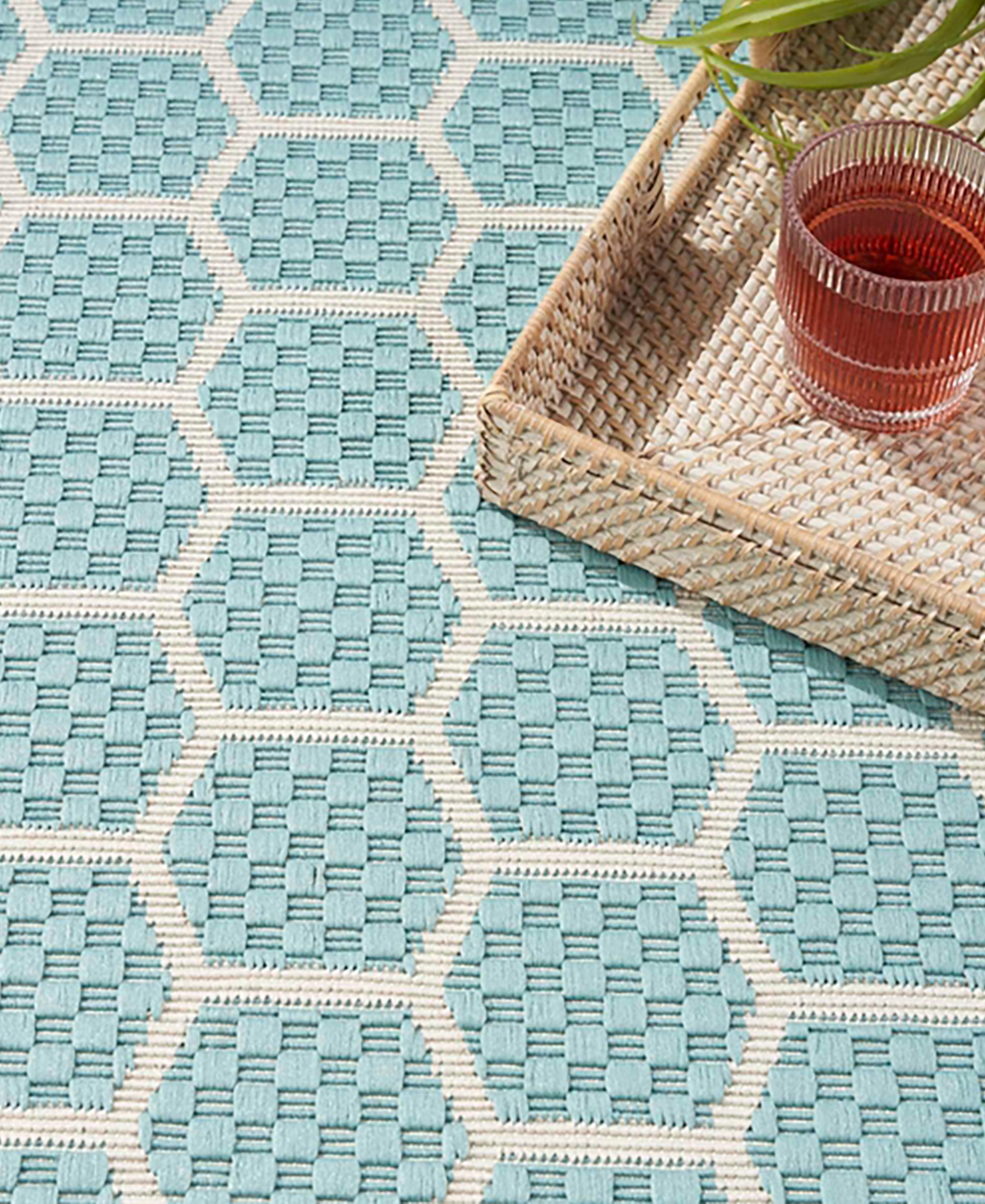 Nourison Home Twist Reversible Tws01 2'2"x10' Runner Area Rug In Aqua