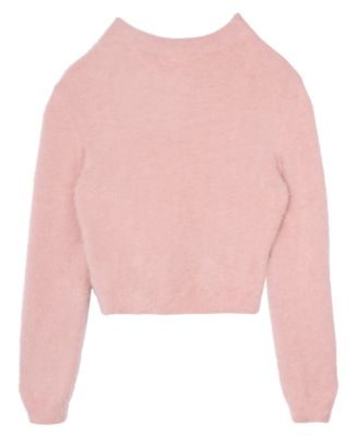 Stella 88 Big Girls Fuzzy with Bow Applique Sweater - Macy's