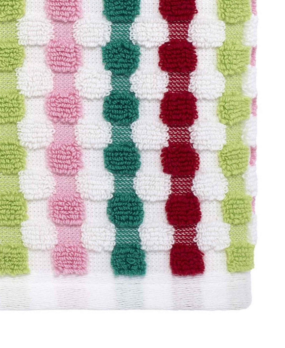 NICOLE MILLER JOLLY DOT 2-PACK COTTON HAND TOWEL SET, 28" X 16" 