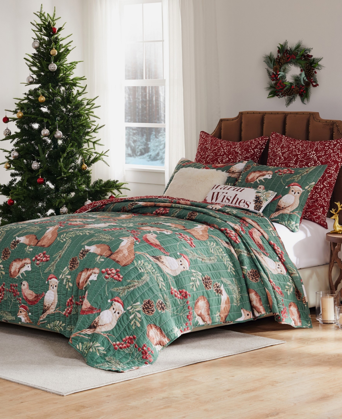 Greenland Home Fashions Willow Holiday 2-pc. Quilt Set, Twin/twin Xl In Holiday