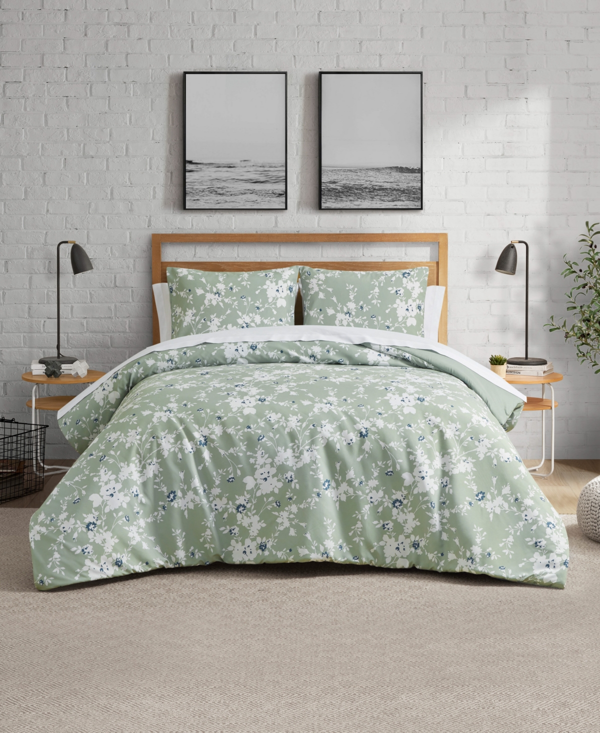 Shop Lucky Brand Fianna Floral 3-pc. Comforter Set, Full/queen In Sage Floral